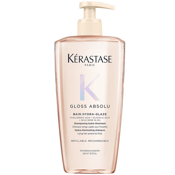 

Шампунь kérastase gloss absolu сменный с гликолевой кислотой, гиалуроновой кислотой и маслом дикой розы 500 мл Kerastase, объем 500 мл