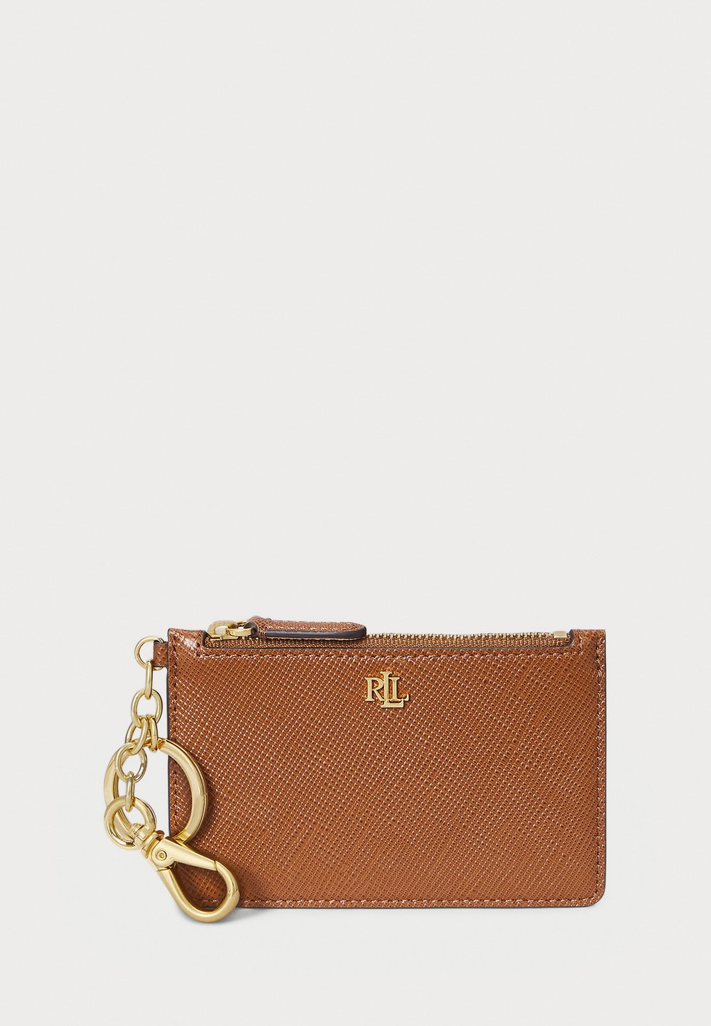 

Кошелек CROSSHATCH LEATHER ZIP CARD CASE Lauren Ralph Lauren, бежевый