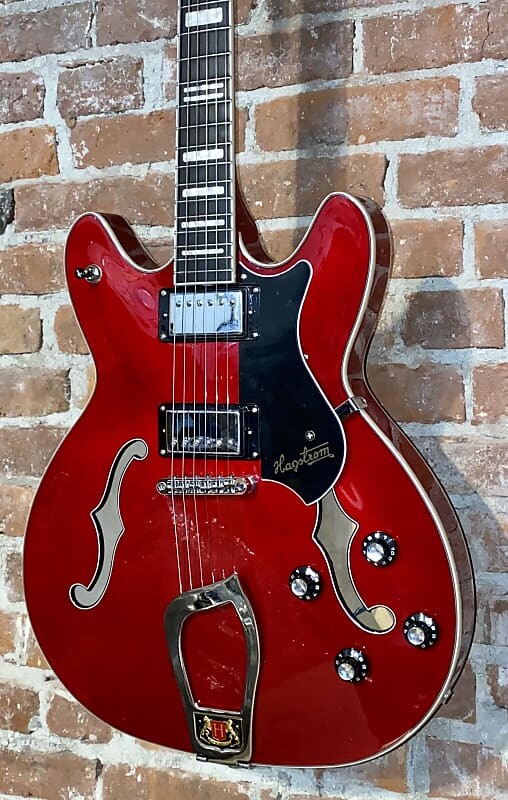 

Электрогитара 2021 Hagstrom Viking Wild Cherry Transparent Electric Semi Hollowbody, Help Support Small Business !