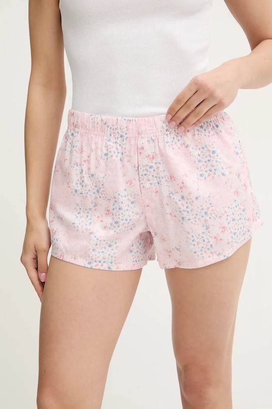

Хлопковые пижамные шорты Hollister Co., розовый