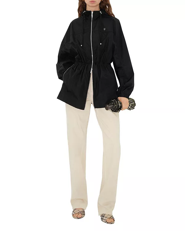 

Короткая парка из нейлона и хлопка Burberry, черный