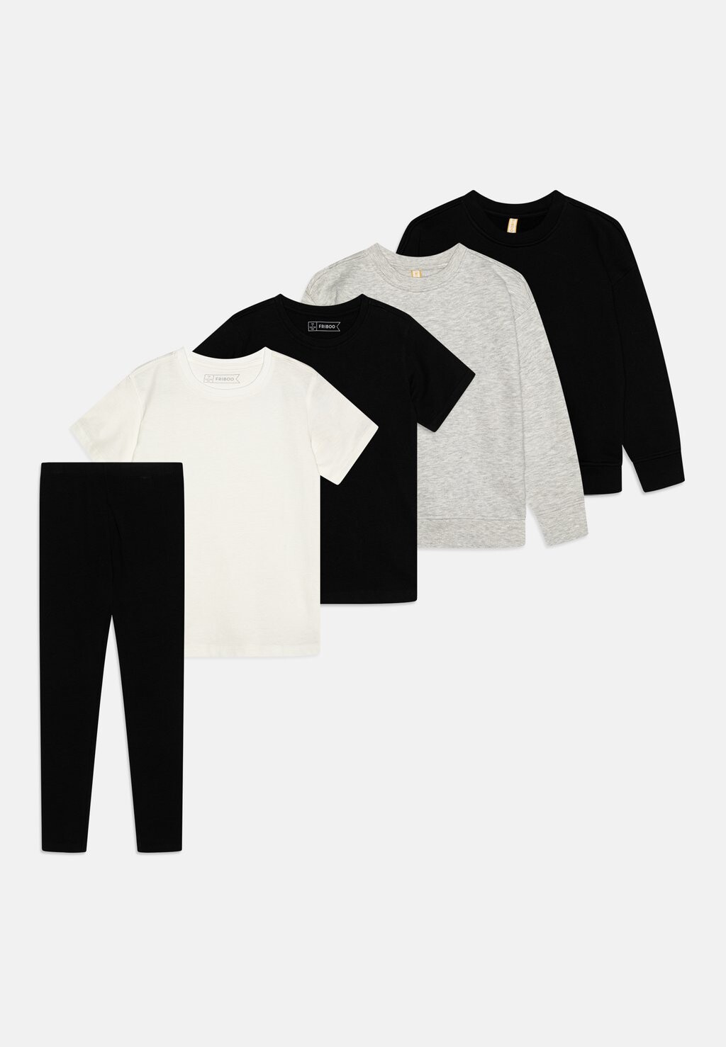 

Толстовка UNISEX SET Friboo, цвет mottled light grey/black/white