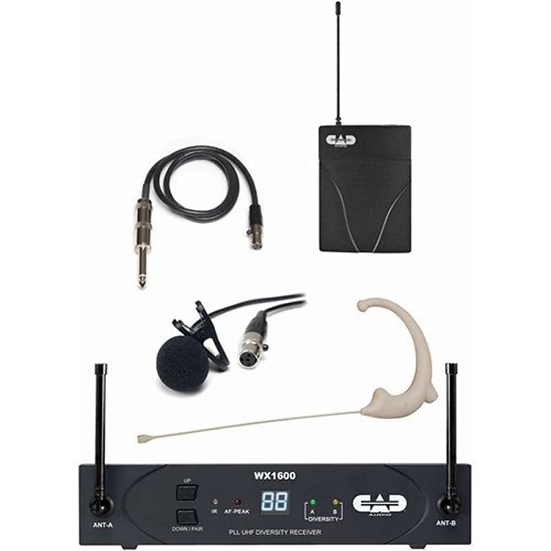 

Микрофонная система CAD StagePass WX1610 Wireless Bodypack Microphone System - G Band (542-564 MHz)