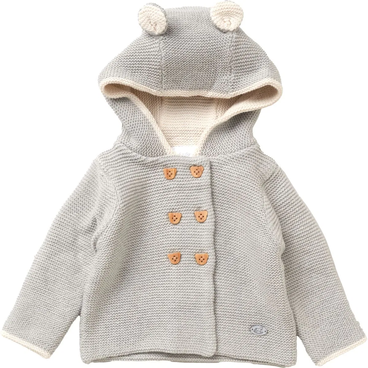 Утепленный костюм из мягкого трикотажа Rock a Bye Baby Boutique, серый — фото 2