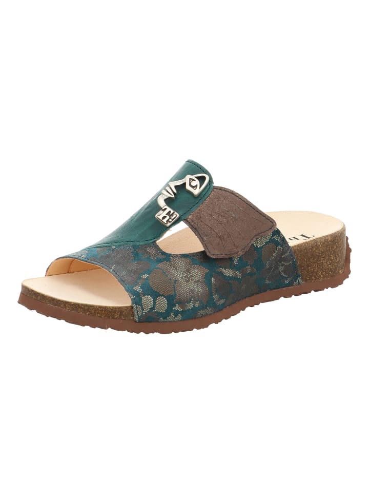 

Мюли Think! Tieffußbett Pantolette MIZZI DAMEN, цвет petrol/kombi