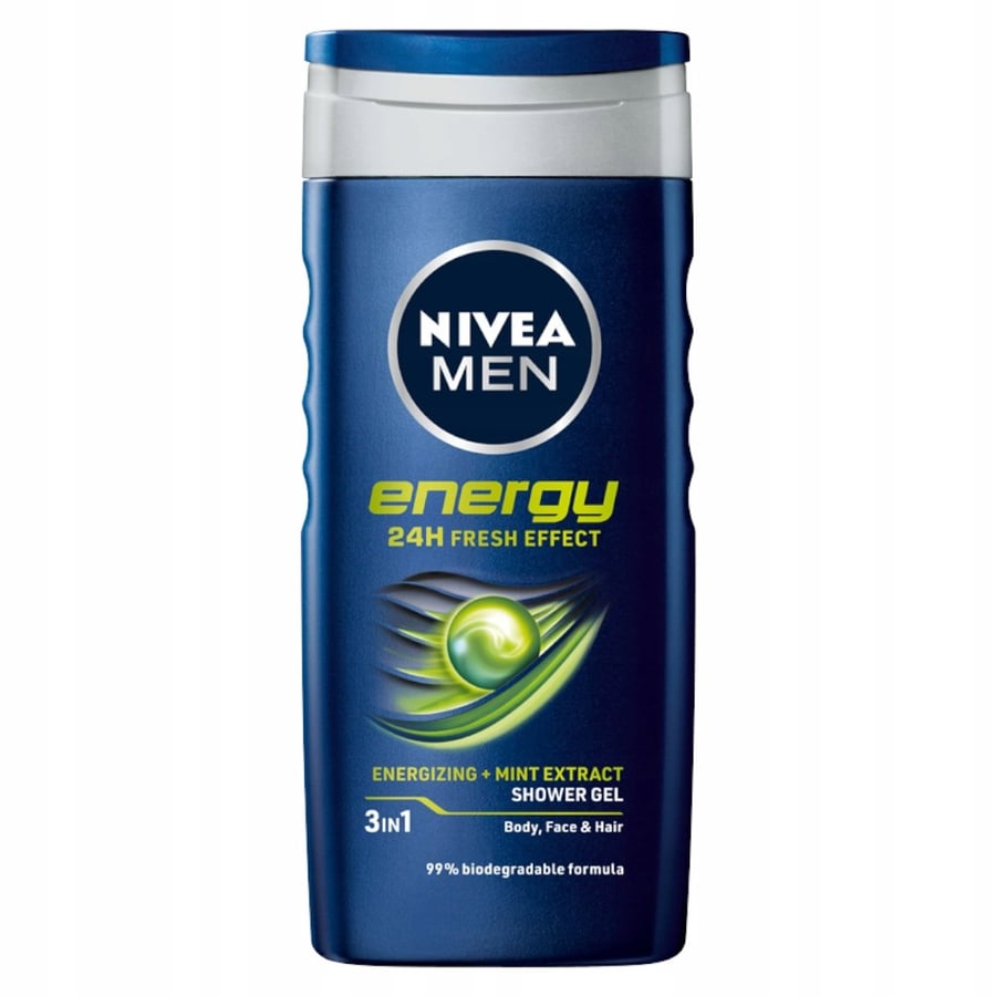 Гель для душа NIVEA MEN ENERGY 3в1 мужской тонизирующий 250 мл x5 — фото 2