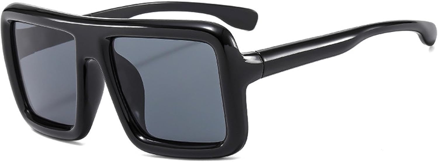 

Модные солнцезащитные очки большого размера конфетных цветов для женщин, защита от УФ-излучения UV400, ретро-стиль, панк-стиль, мужские солнцезащитные очки VVTWSSW, Black Gray