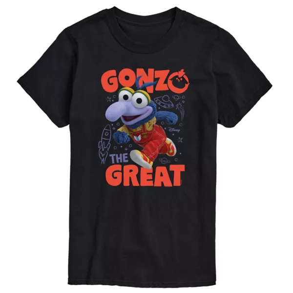 

Мужская футболка Muppet Babes Gonzo с отличной графикой Disney, черный