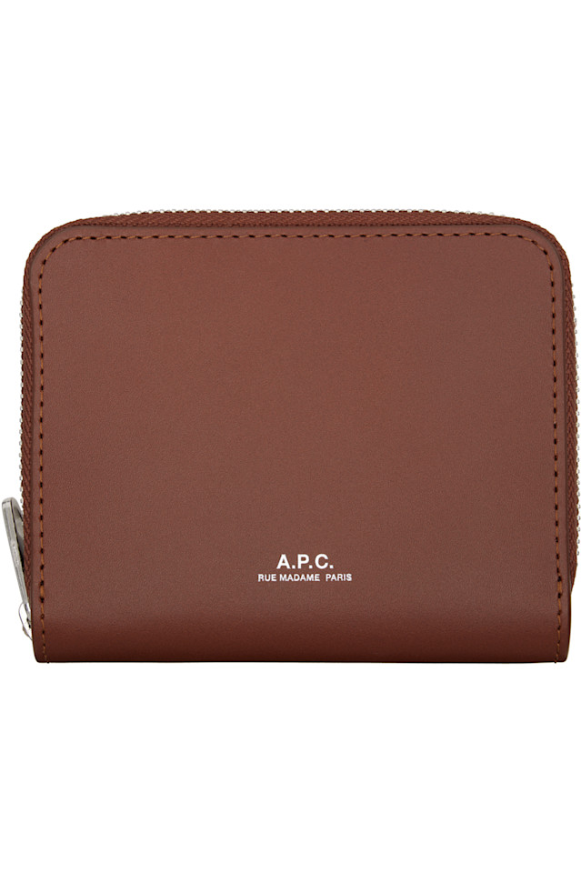 

A.P.C. Коричневый кошелек на молнии "Челси"