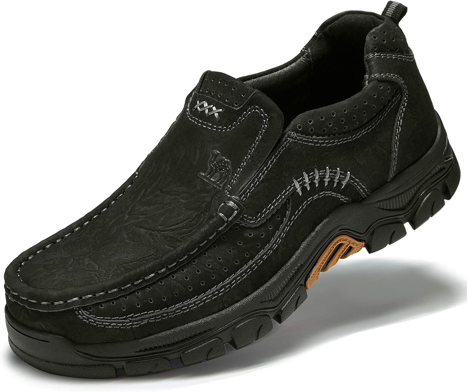 

Мужские лоферы CAMEL CROWN, кожаные слипоны для повседневной ходьбы, комфортные для работы, офиса, нарядной и уличной носки, черный