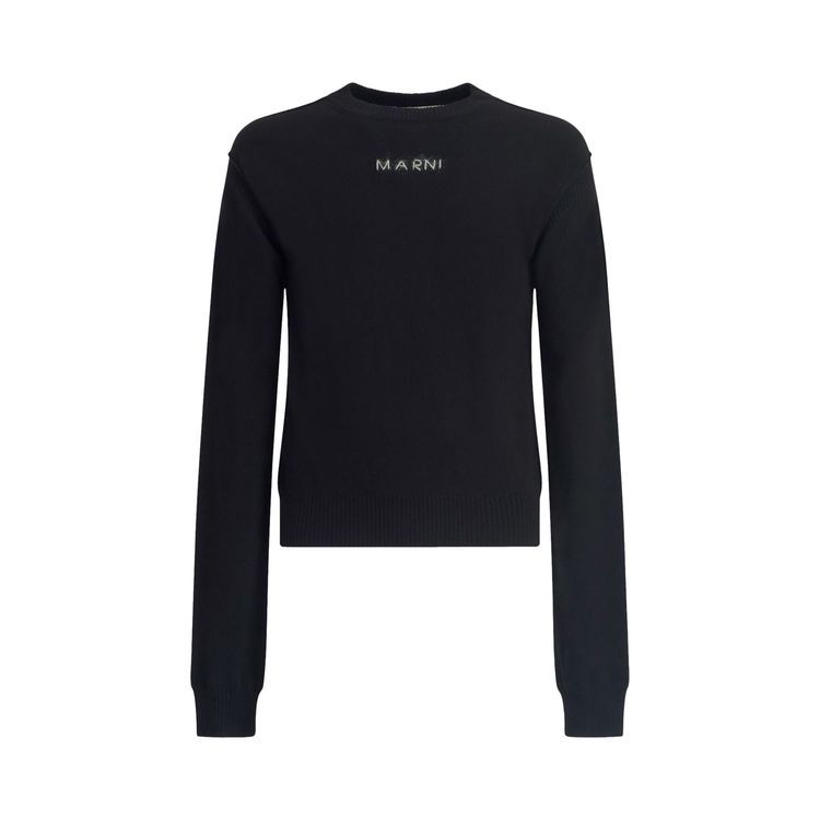 

Свитер Marni Logo Roundneck Sweater Black, черный