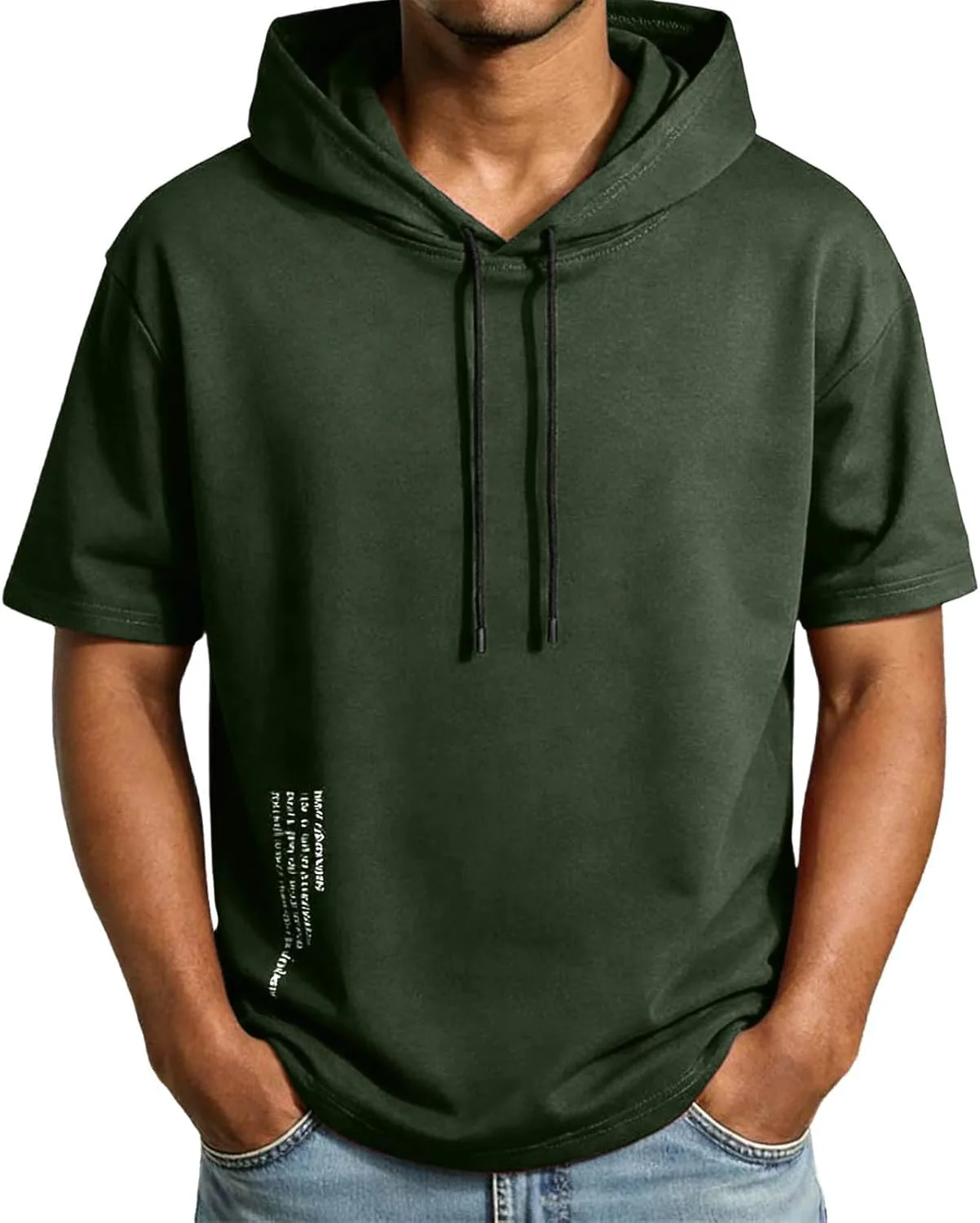 

Xiaojmake худи с коротким рукавом для мужчин, легкое, для тренировок