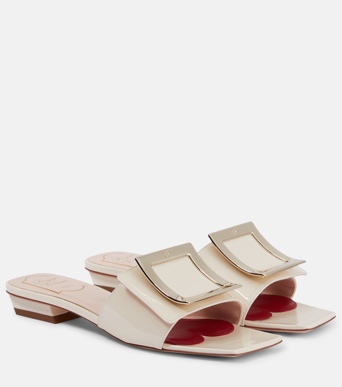 Шлепанцы Belle Vivier 25 из лакированной кожи Roger Vivier, красный