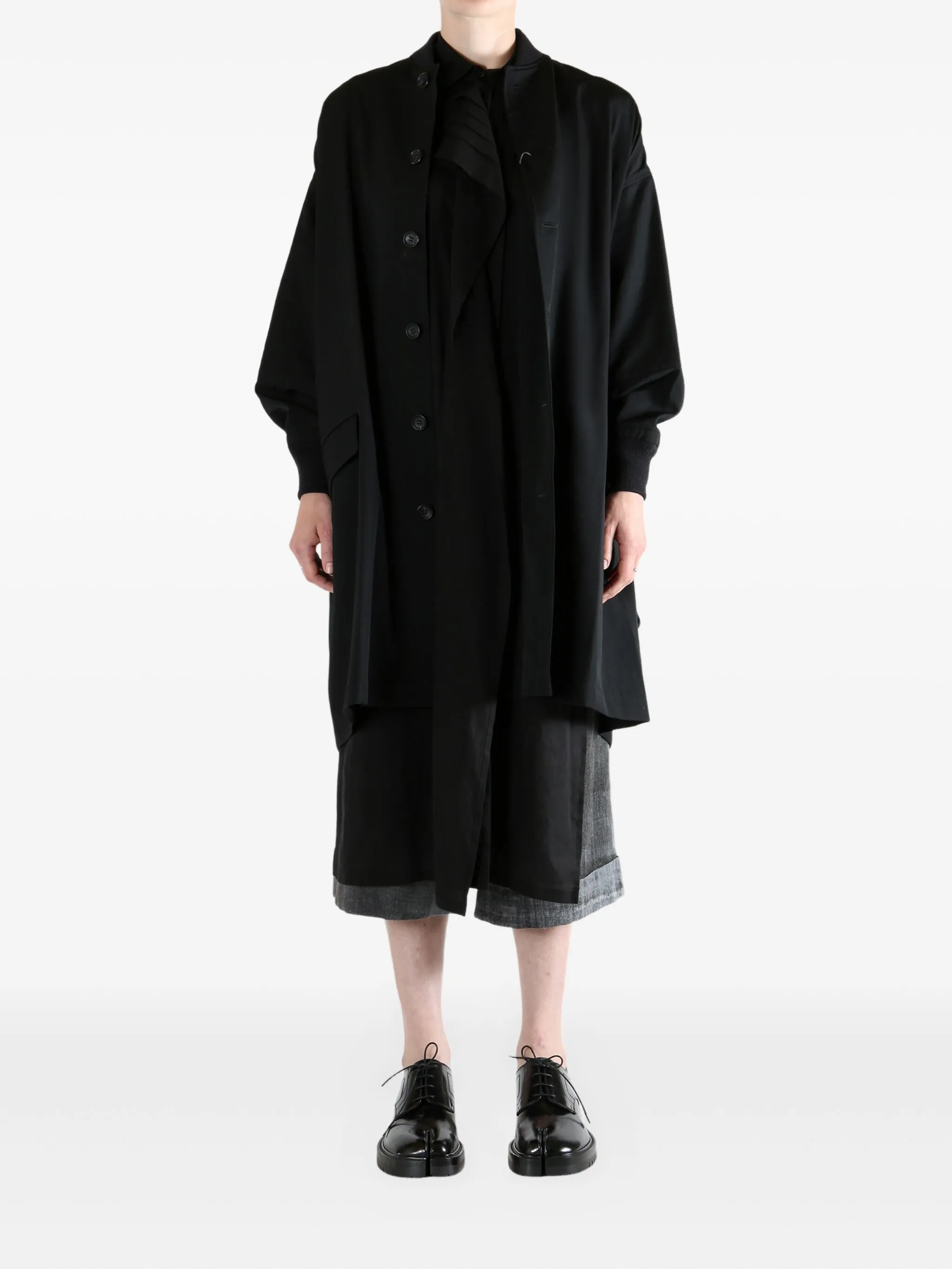 Пальто на пуговицах Yohji Yamamoto, черный — фото 2