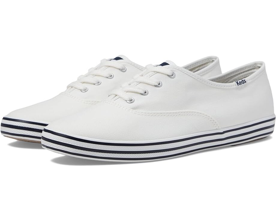 

Кроссовки Keds Champion Canvas, цвет White/Navy Midsole Stripe