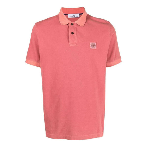 

Футболка logo-patch polo shirt 'pink' Stone Island, розовый