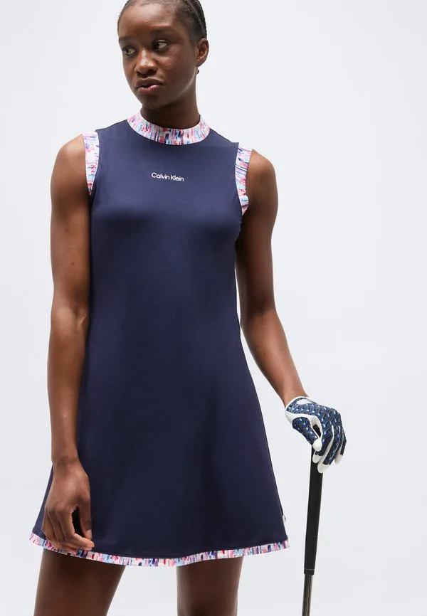 Платье-Костюм кармен с воротником-стойкой, спортивное платье Calvin Klein Golf, Navy — фото 4