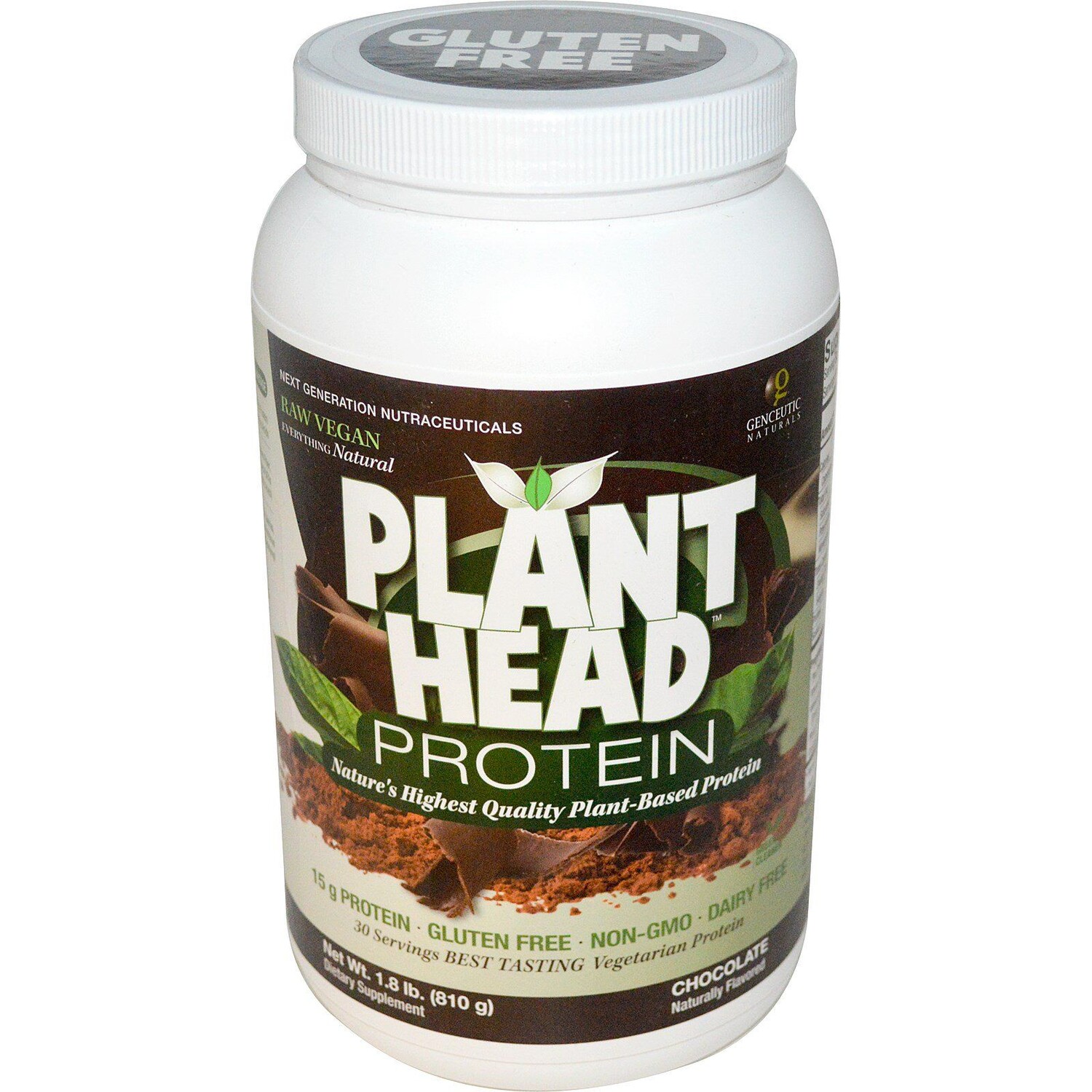 

Genceutic Naturals Протеин Plant Head шоколадный вкус 1,8 фунта (810 г)
