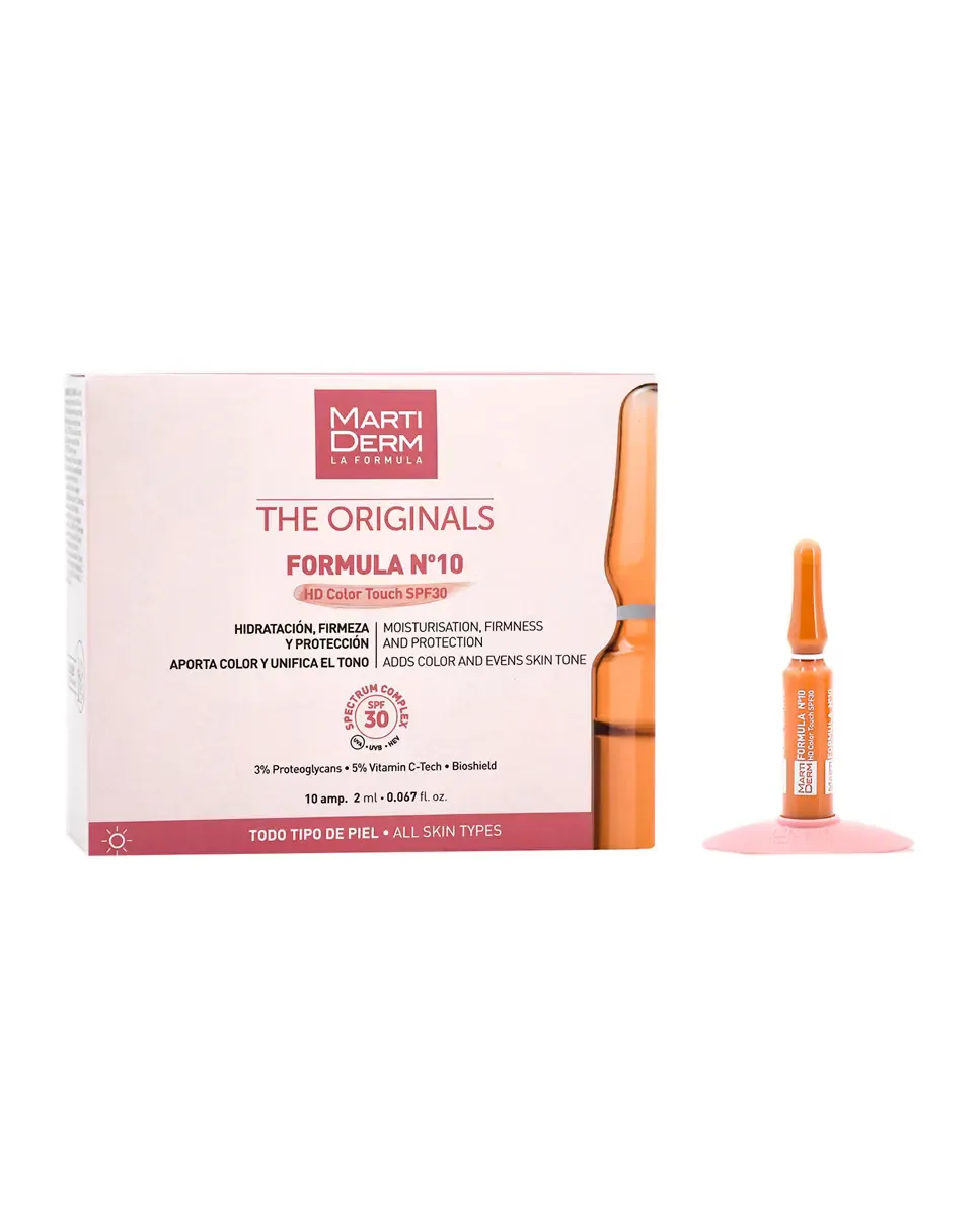 Сыворотка MartiDerm — 10 Ампул Формула №10 HD Color Touch SPF30 The Originals