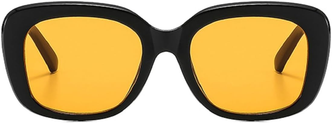 

Солнцезащитные очки Melrose Rectangle Punk для женщин, роскошные винтажные квадратные солнцезащитные очки в стиле Y2K с защитой от УФ-излучения UV400, желтые, артикул 97211, Black Yellow