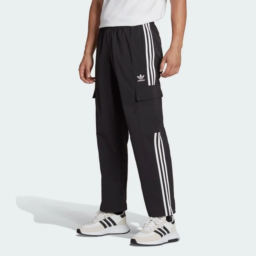 Брюки-карго с тремя полосками, мужские, черные Adidas Originals, черный — фото 2