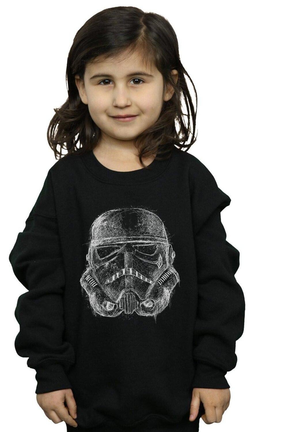 

Толстовка со шлемом Stormtrooper Scribble Star Wars, черный