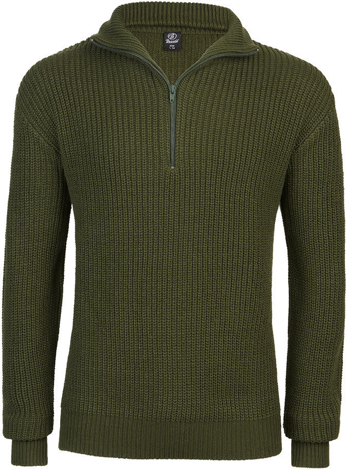 

Пуловер Brandit Marine Pullover Troyer, оливковый
