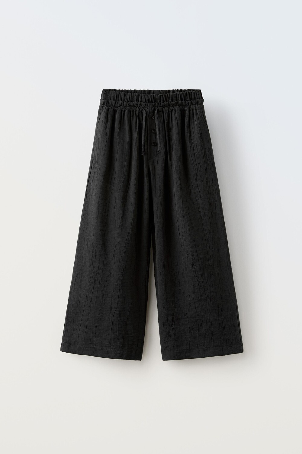 

Брюки из струйной текстуры ZARA, черный