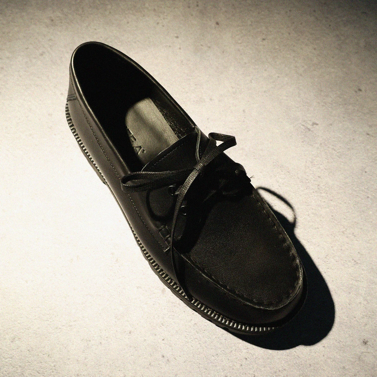 Мужские чёрные ботинки-топсайдеры Standard Casual Sole 5099 Kip Black от Firenze.A — фото 2