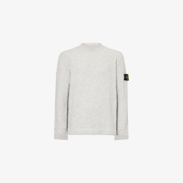 

Свитер Stone Island с логотипом-нашивкой из шерстяной смеси, серый