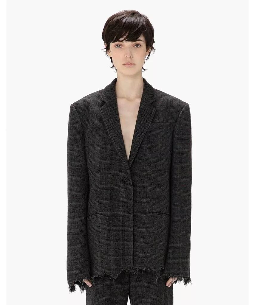 

Jw anderson клетчатый блейзер с потертыми краями J.W.Anderson, мультиколор