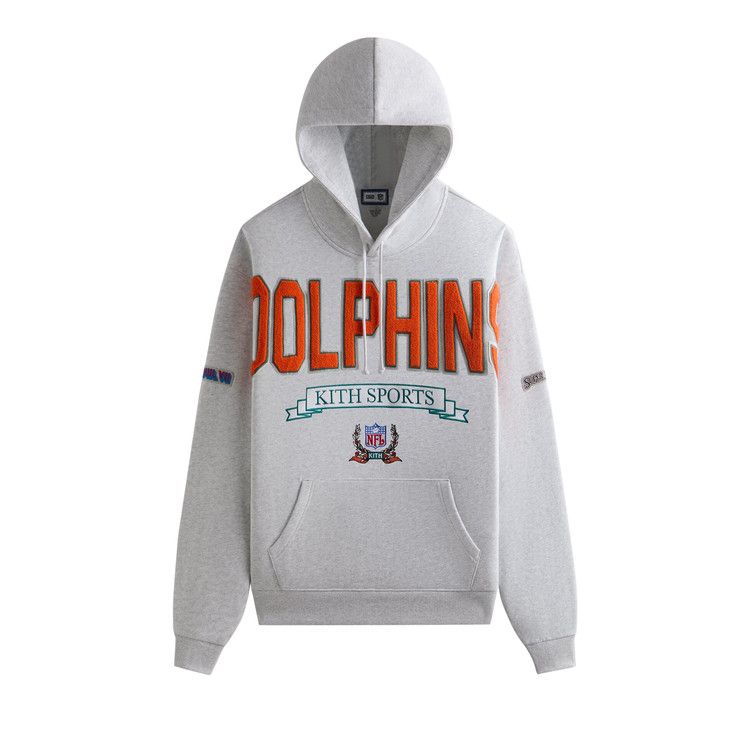 

Худи Kith &, 47 for the NFL: Dolphins Nelson Hoodie, Light Heather Grey