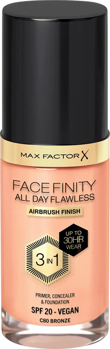 

Тональный крем Facefinity All Day Flawless LSF 20 80 Bronze 30 мл MAX FACTOR