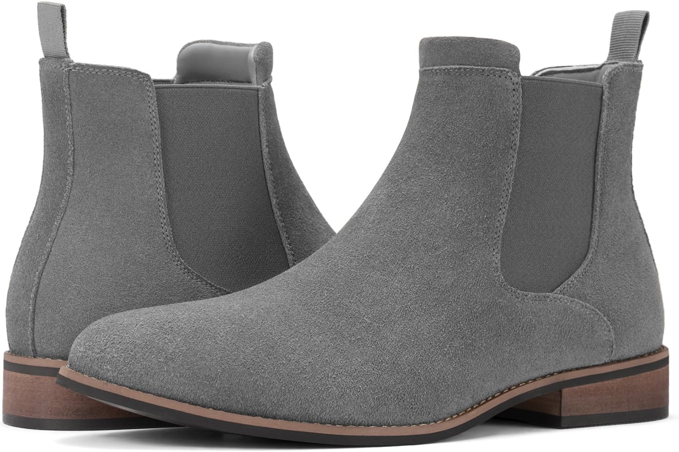 

Мужские ботинки челси Rollda, замшевые повседневные ботильоны, классические ботинки без шнурков для мужчин, серый