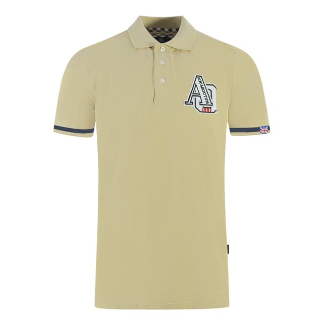 

Рубашка-Поло с вышивкой Aq 1851 Aquascutum, бежевый