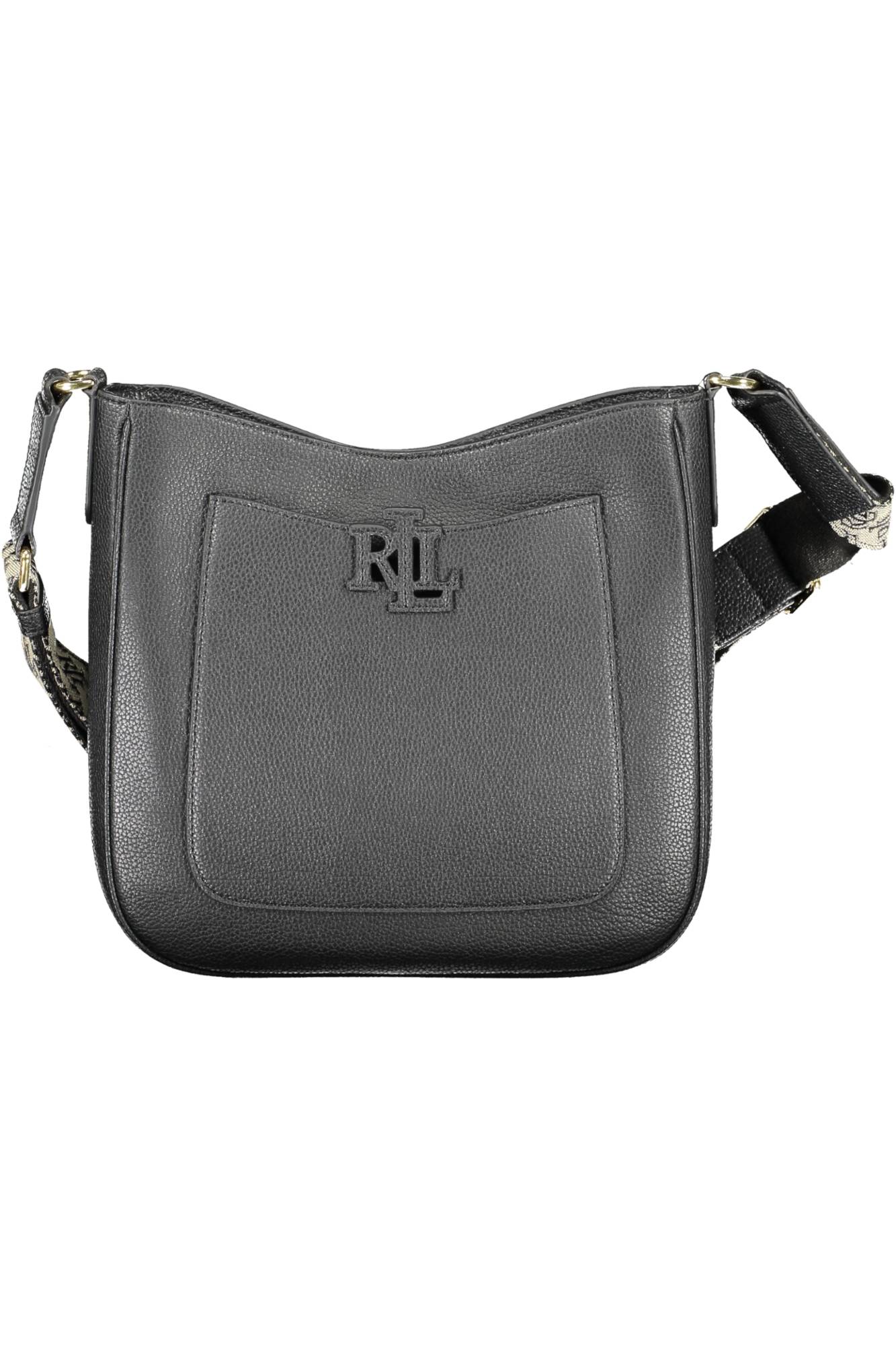 

Женская сумка Ralph Lauren кожаная с монограммой, черный