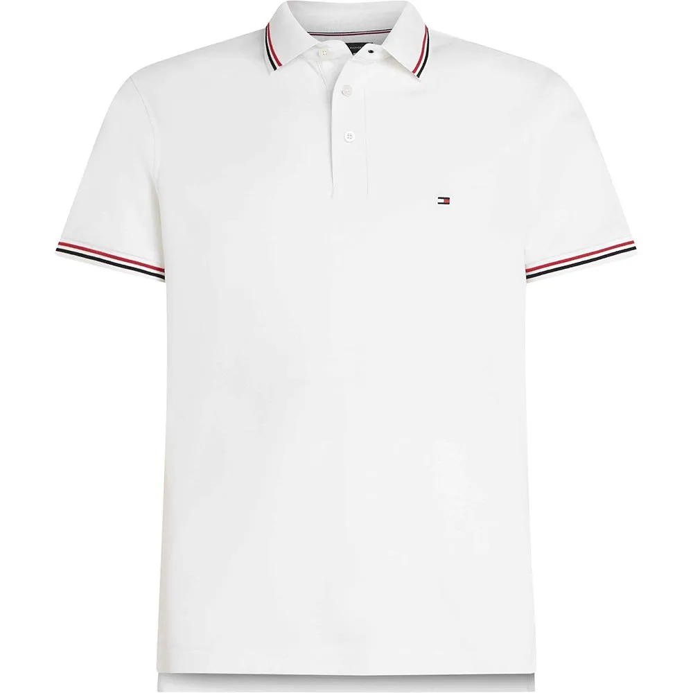 

Поло Tommy Hilfiger Tipped Slim Fit, белый