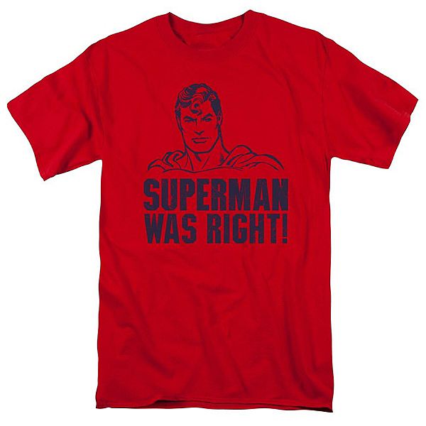 

Футболка с коротким рукавом Superman was right Licensed Character
