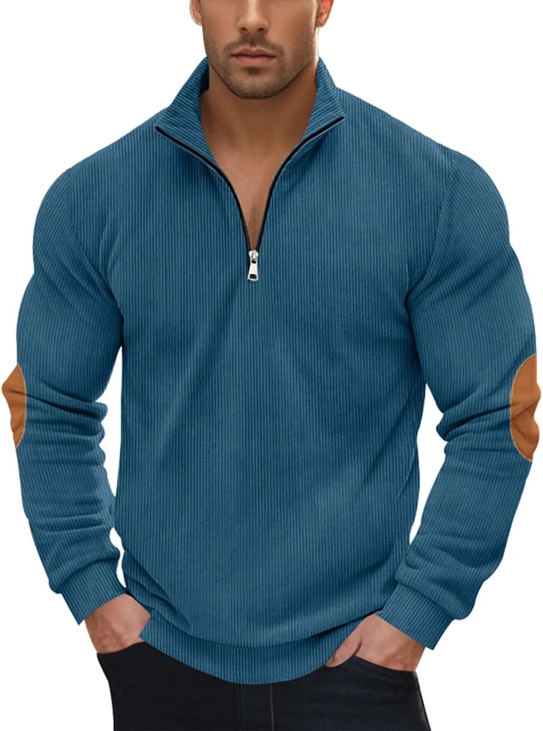 

Мужская вельветовая толстовка с капюшоном и стойкой, на четверть молнии, в стиле хип-хоп