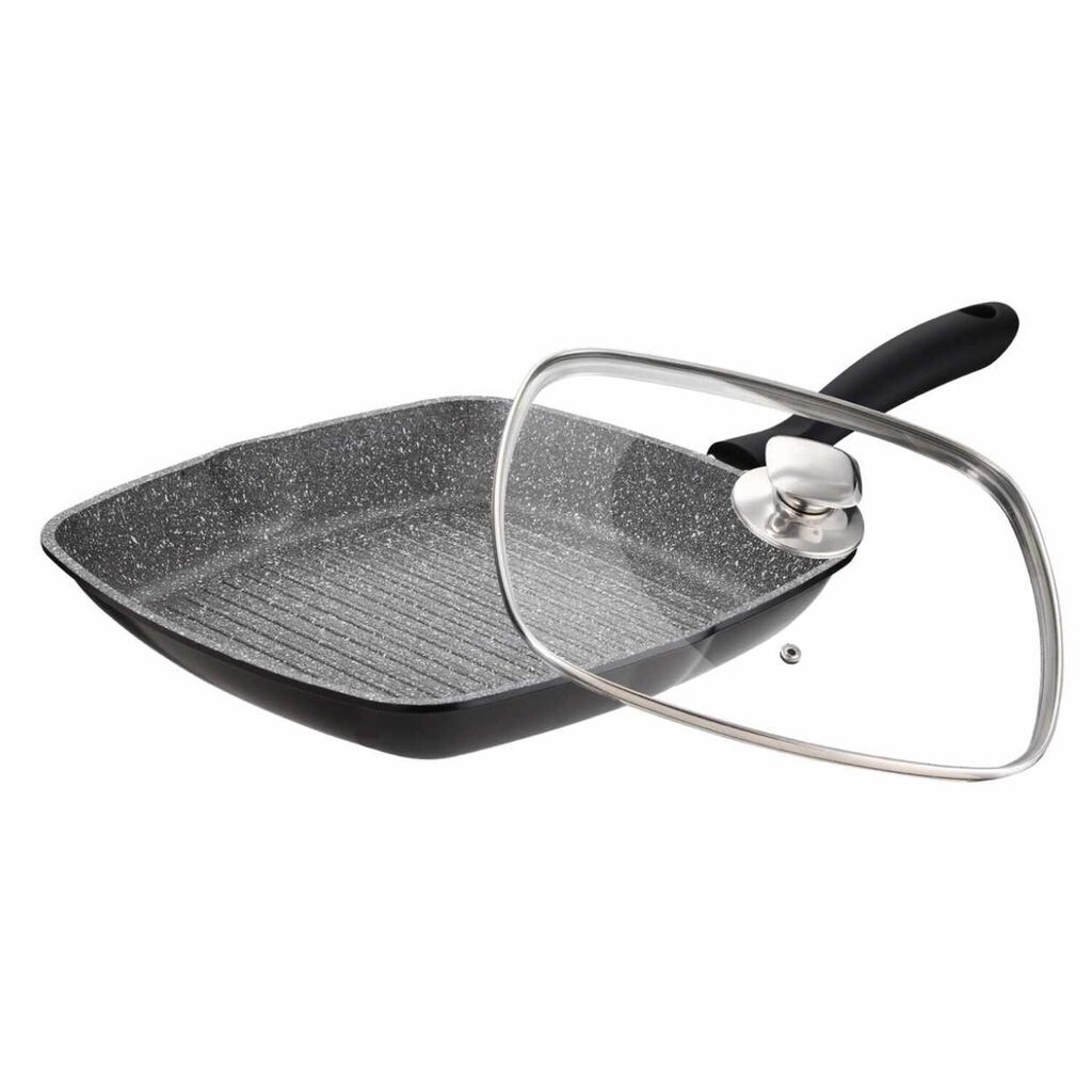 

Сковорода-гриль из литого алюминия, Ø28 см, сковорода для стейков, сковорода для рыбы, индукционная сковорода Scheffinger