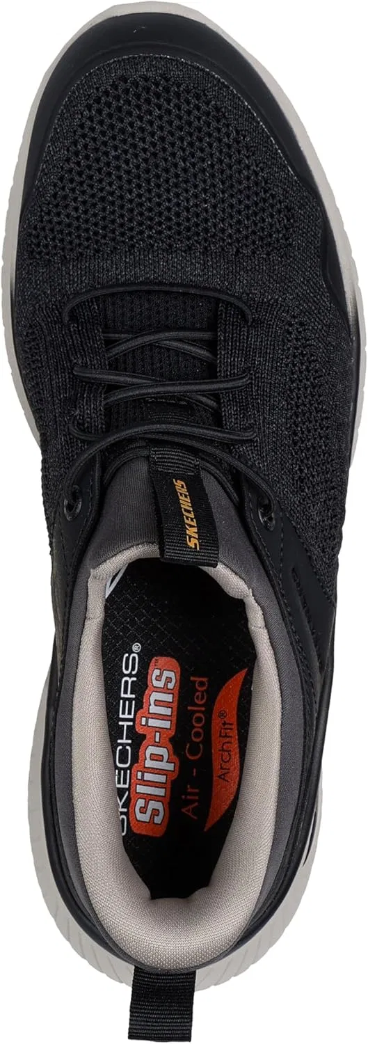 Мужские кроссовки Skechers Arch Fit Crosser - Emeric Trainers, Black Knit Synthetic — фото 3