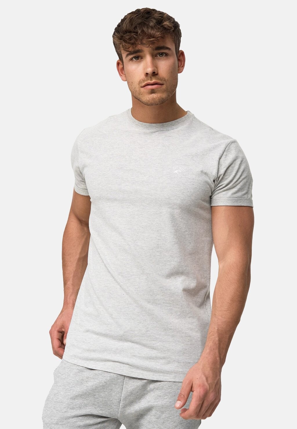 

Футболка базовая KLOGE INDICODE JEANS, цвет lt grey mix
