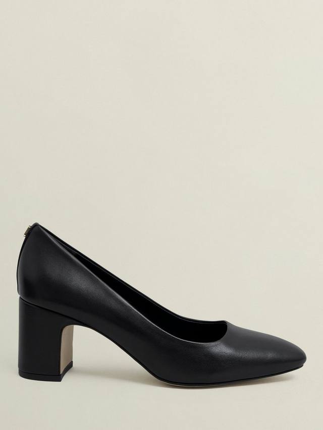 Туфли-лодочки Lily Leather на устойчивом каблуке Hobbs, Black