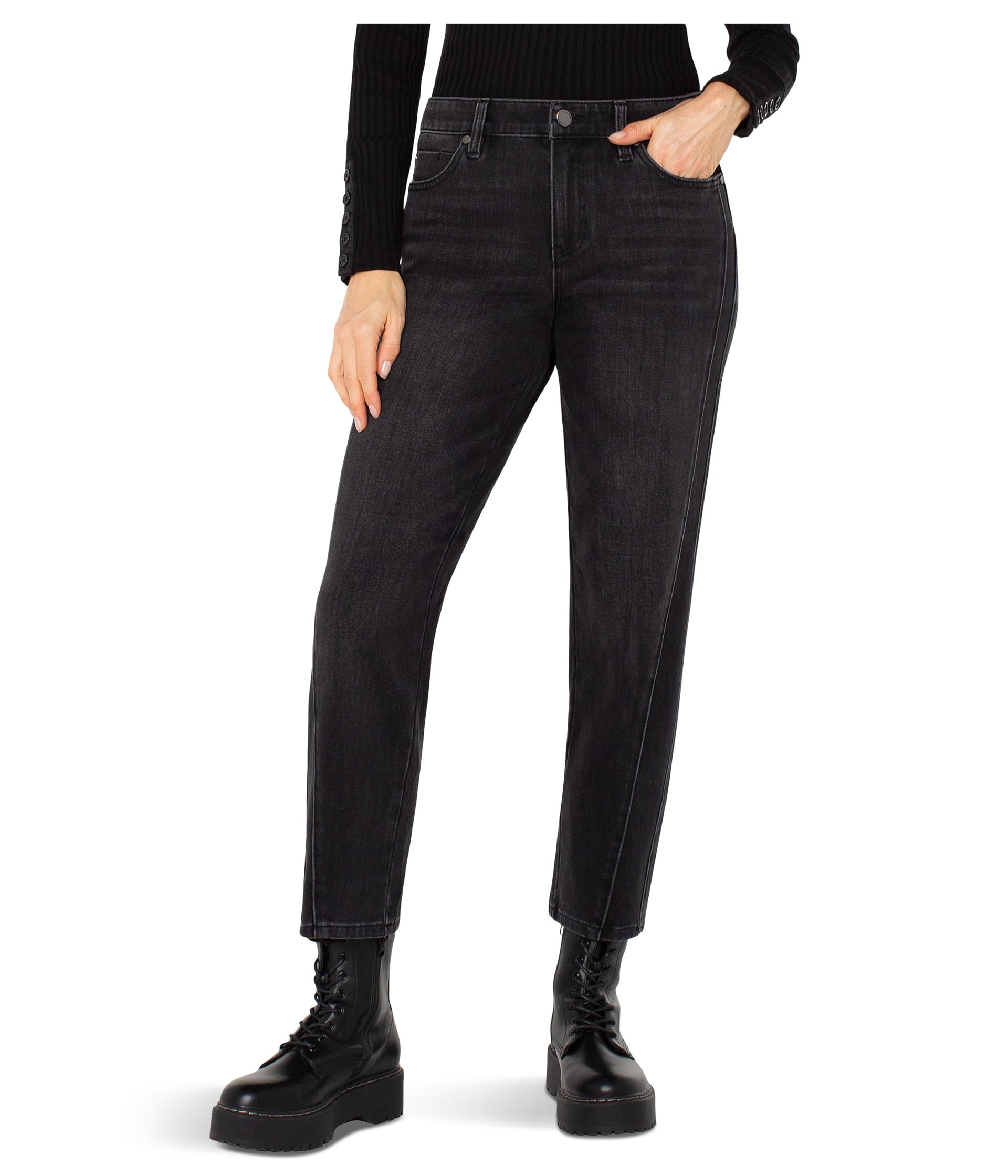 

Джинсы Liverpool Los Angeles Liv Mid-Rise Relaxed Jeans with Fashion Seaming 28'' Inseam, цвет Cavalier