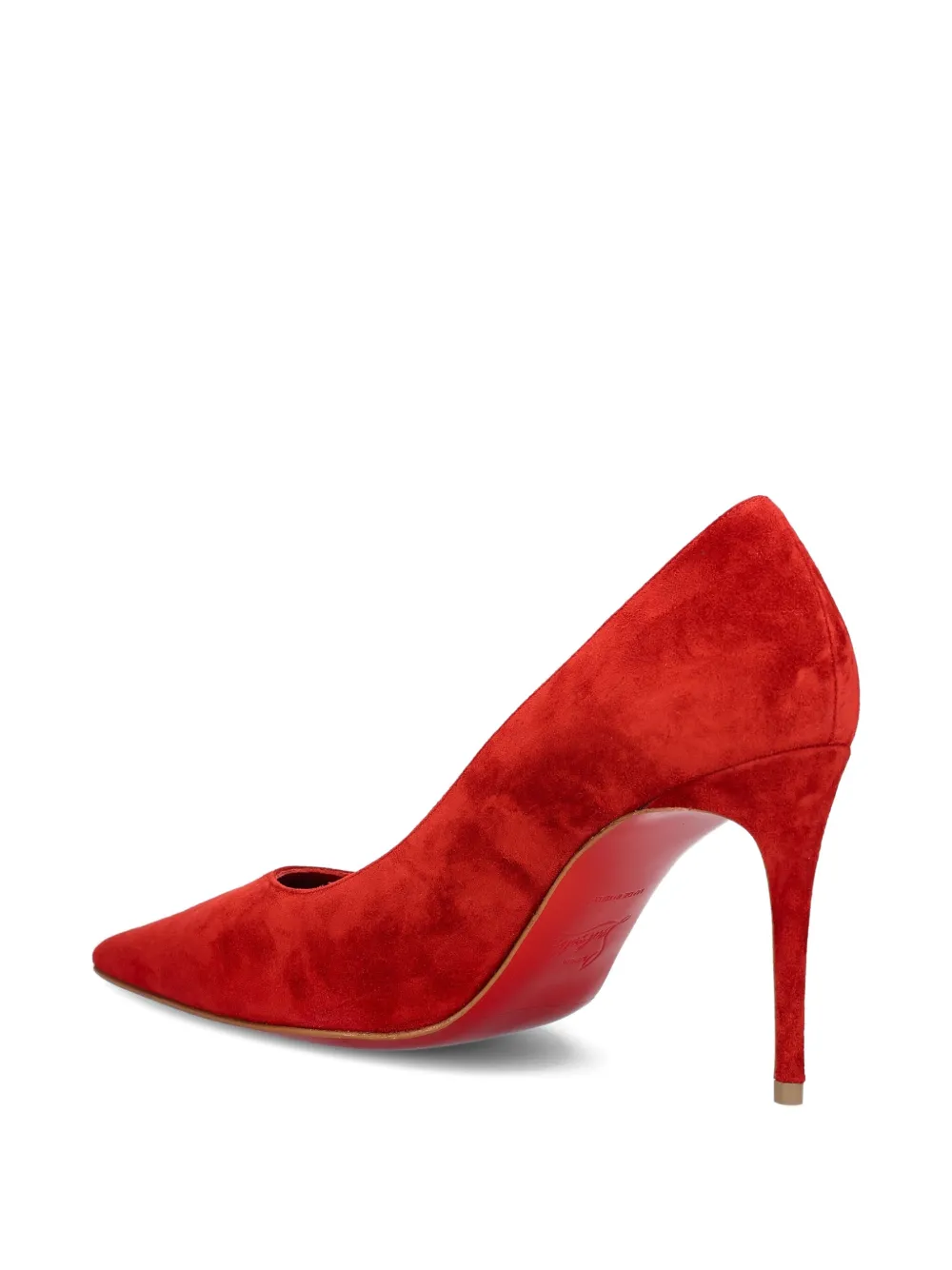 Туфли-лодочки на каблуке 85 мм из кожи Christian Louboutin, красный — фото 4