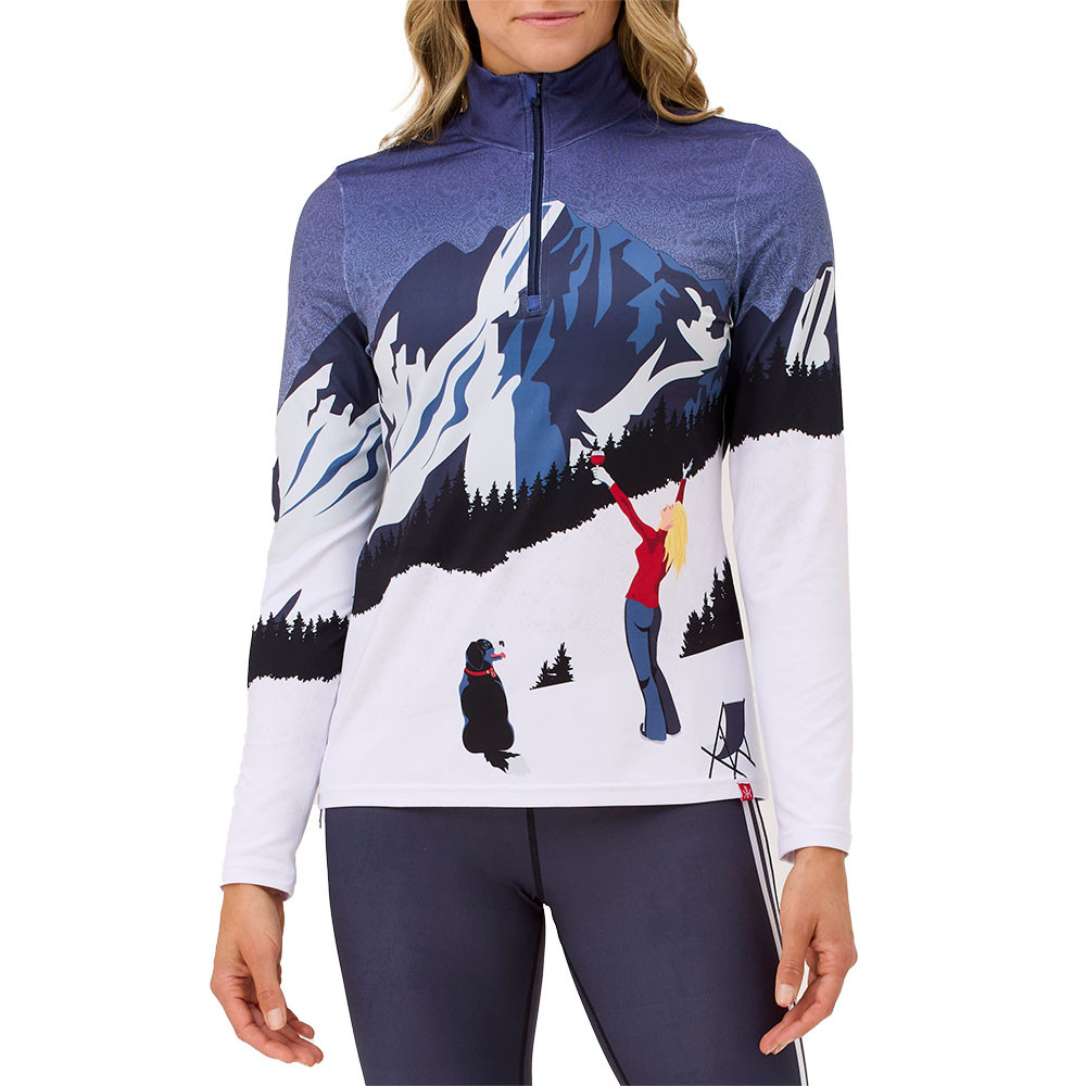 

Куртка-поло Krimson Klover Powder Hound с застежкой-молнией на четверть длины (женская), Navy