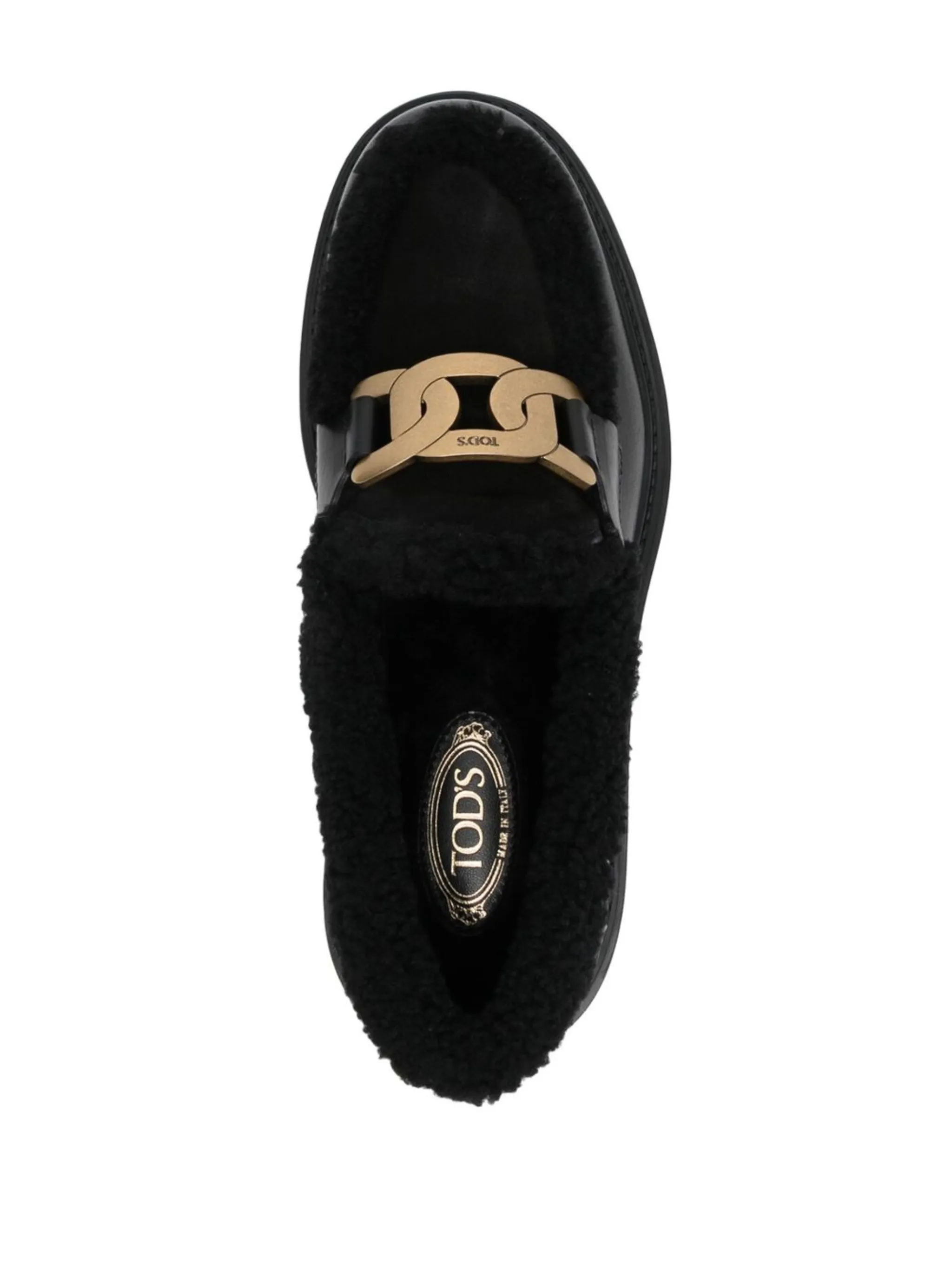 Лоферы с меховой подкладкой Tod'S, черный — фото 4