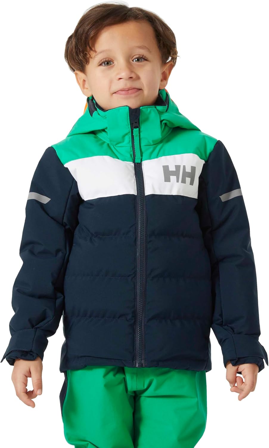 Helly-Hansen Kids Vertical Insulated Jacket - детская зимняя куртка унисекс, водонепроницаемая, ветрозащитная, дышащая, теплая верхняя одежда Helly Hansen, 598 Navy — фото 3