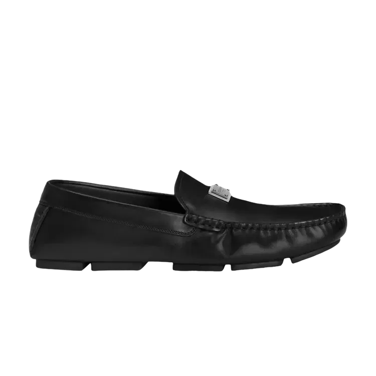 Лоферы с логотипом Saint Laurent Dolce Gabbana, черный