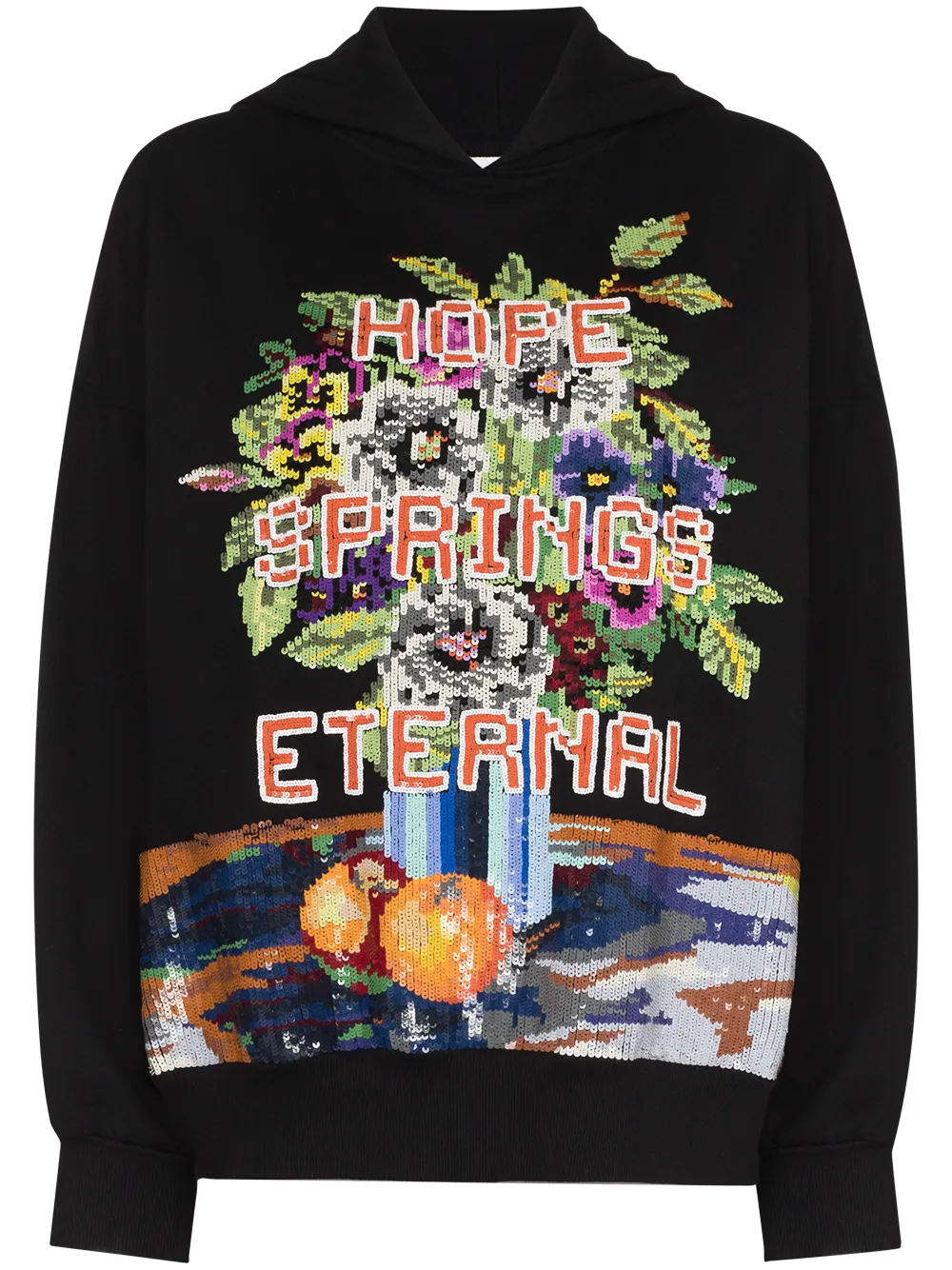 

Худи Hope Spring Eternal с пайетками Ashish, черный
